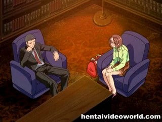 Carinissima ragazza hentai viene sbattuta in un film con sesso lesbico e regolare #15