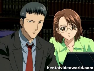Carinissima ragazza hentai viene sbattuta in un film con sesso lesbico e regolare #17