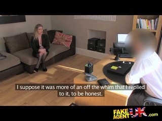 FakeAgentUK Stocking clad posh MILF willing to try it all on the casting couch - 10 min #3