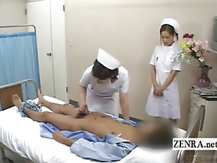 Pov giapponese sottotitolato di infermiera che fa una sega in clinica #3